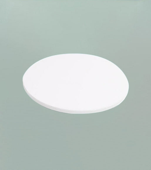 16 INCH WHITE ROUND DRUM MDF CAKE BOARD - MASONITE