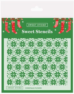 Christmas Flowers Cookie Stencil