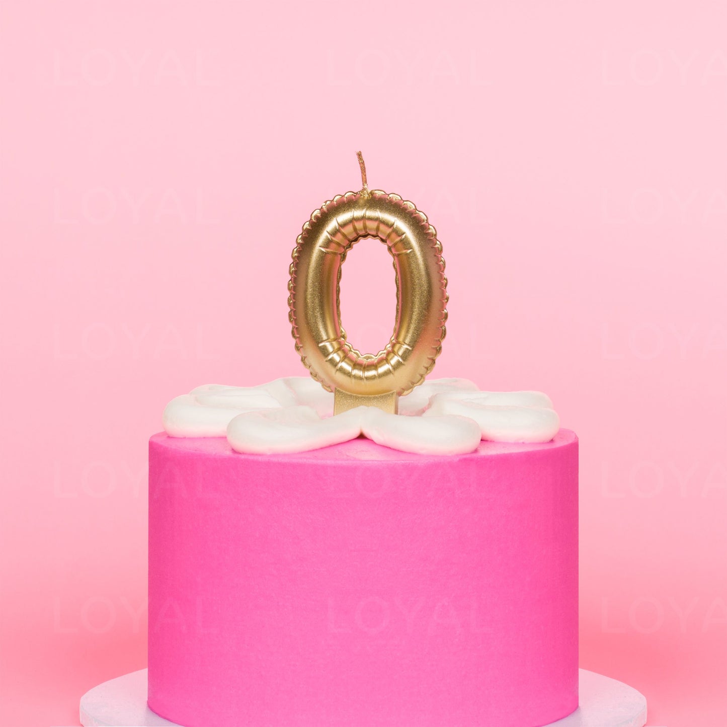 LOYAL Balloon Number Candle Gold 0