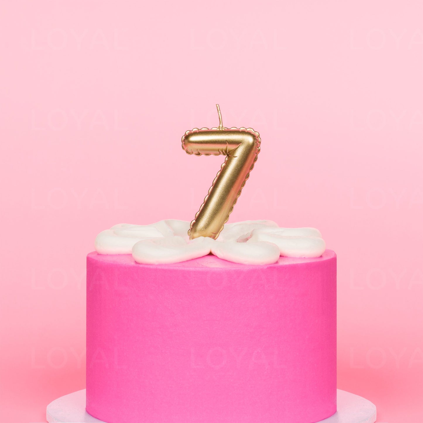 LOYAL Balloon Number Candle Gold 7