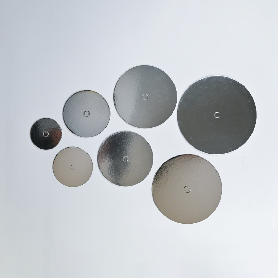 4” PERFORATED CARD SILVER BOARD (10pk) - Loyal Compressed Board