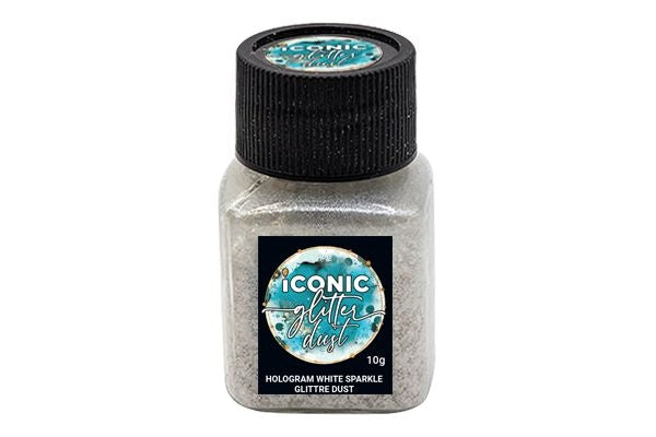 HOLOGRAM WHITE SPARKLE GLITTER DUST