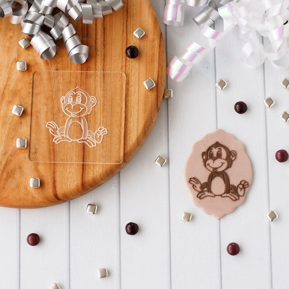 Monkey Baby Raise It Up / Deboss Cookie Stamp