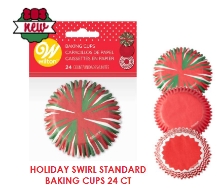 Wilton HOLIDAY SWIRL STANDARD BAKING CUPS 24 CT