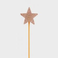 STAR Rose Gold Glitter Long Stick Candle