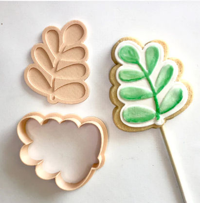 Leaf Cutter & Embosser Set (Little Biskut) Custom Cookie Cutters