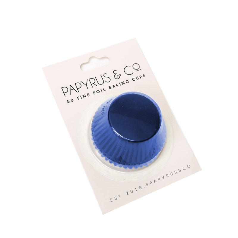 PAPYRUS STANDARD NAVY FOIL BAKING CUPS (50 PACK) - 50mm Base