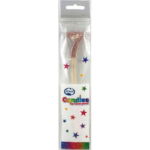 Rose Gold Glitter Long Stick Candle #7