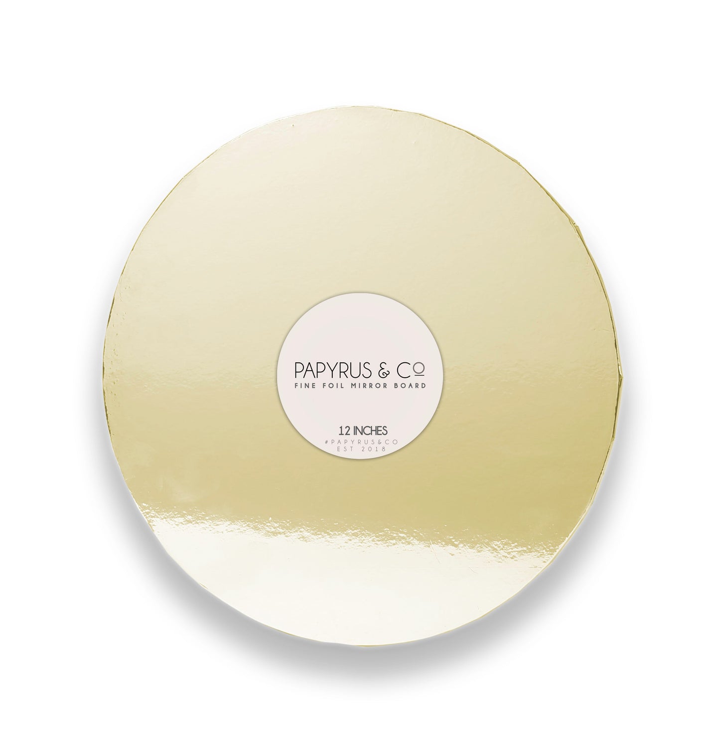 GOLD MIRROR MASONITE CAKE BOARD - 14" ROUND - PAPYRUS