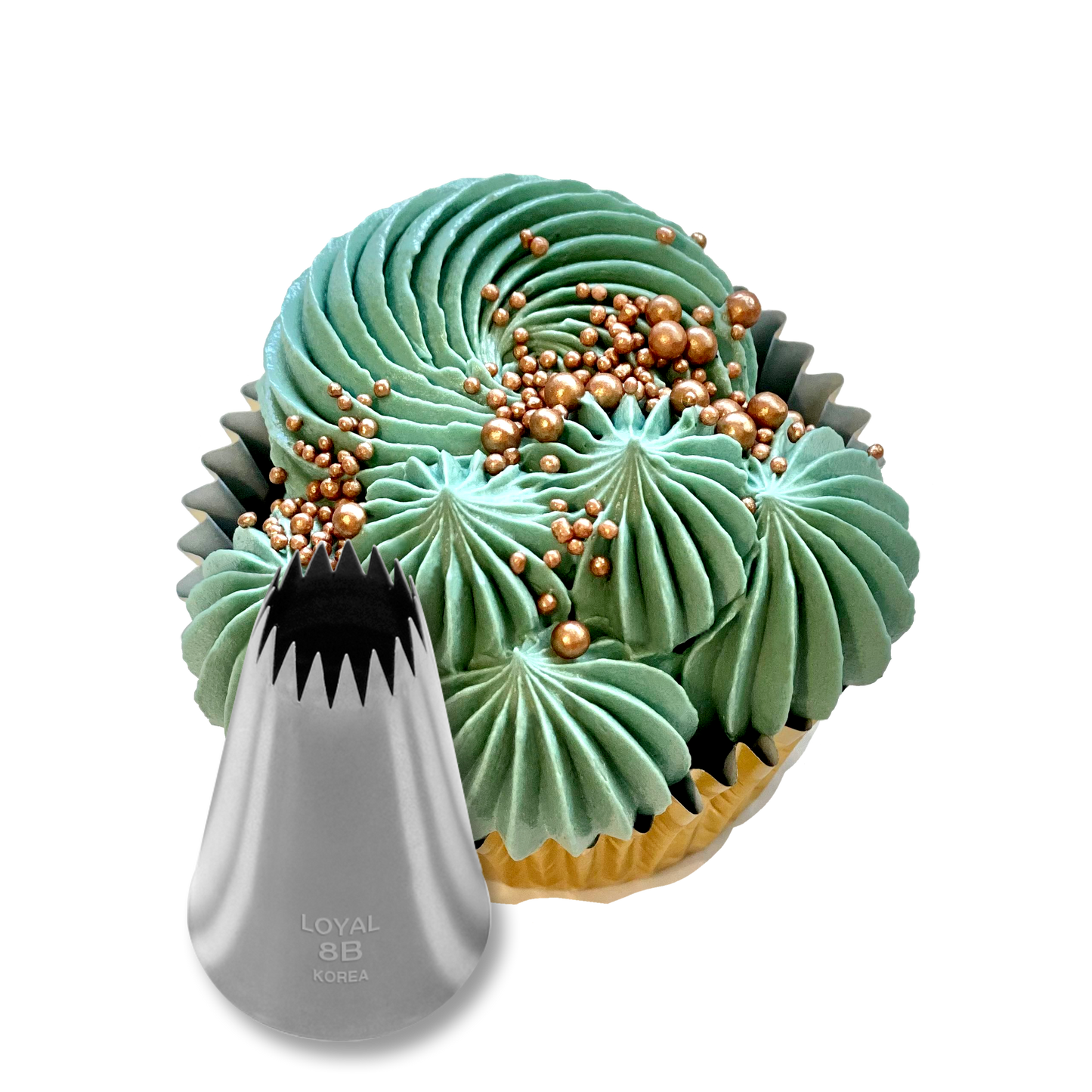 LOYAL No.8B OPEN STAR LARGE S/S Piping Tip