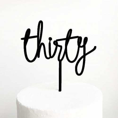 Wild Thirty Cake Topper - Black