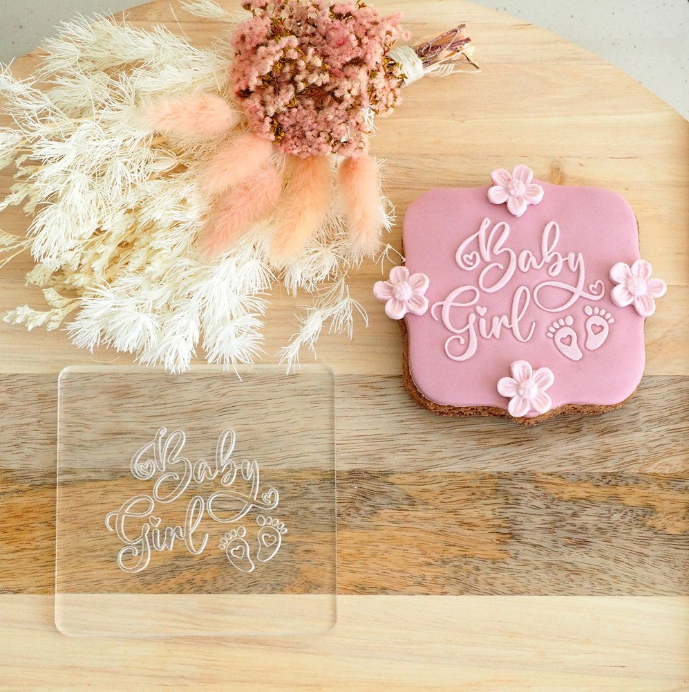 Baby - Baby Girl Raise It Up / Deboss Cookie Stamp