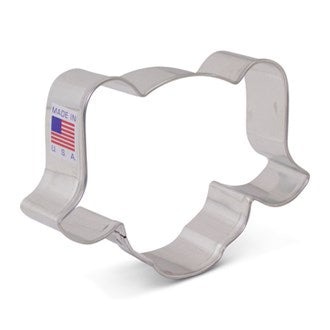 Dog Face / Girl's Face with Pigtails Cookie Cutter - Tin