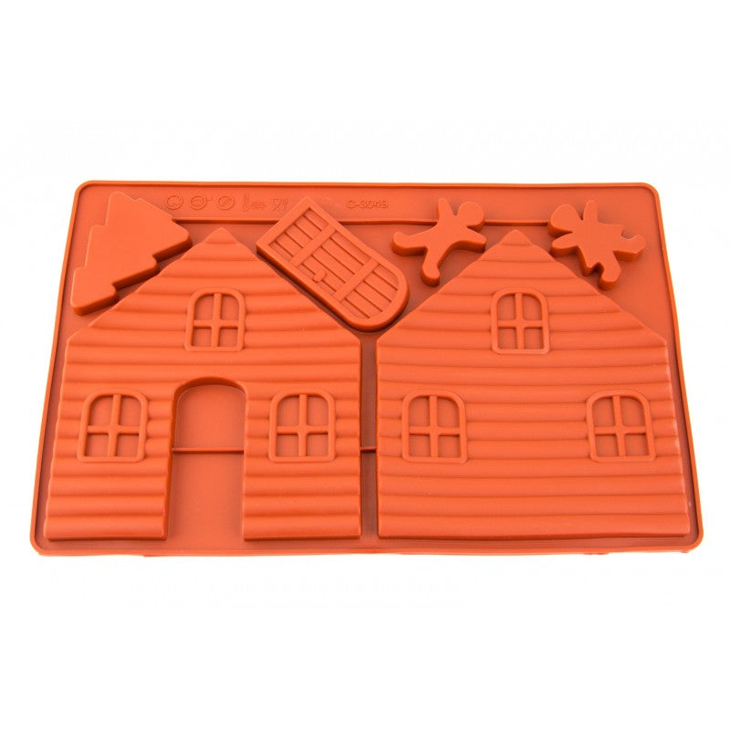 GINGERBREAD HOUSE - SILICONE CHOCOLATE MOLD / FLEXIBLE BAKING MOULD