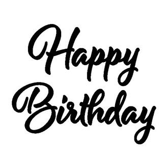 Happy Birthday - Script Cookie Stamp