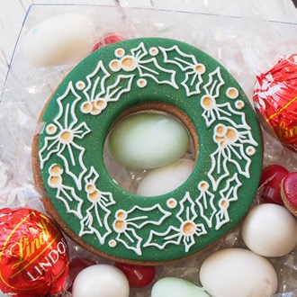Christmas - Holly Wreath Raise It Up / Deboss Cookie Stamp