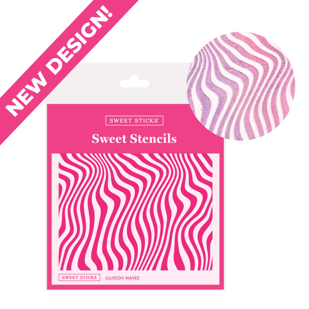 Illusion Waves Stencils by Sweet Sticks