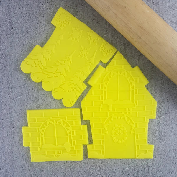 Whimsical Debosser (to suit Interlocking Gingerbread Custom Cookie Cutters House)