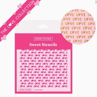 Love Word Cookie Stencil by Sweet Sticks