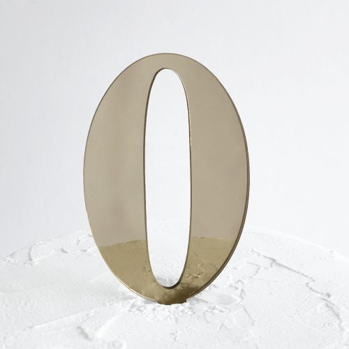 Number 0 Cake Badge Gold - Sandra Dillon