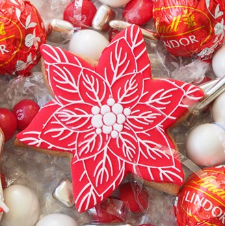 Detail - Poinsettia Raise It Up / Deboss Cookie Stamp