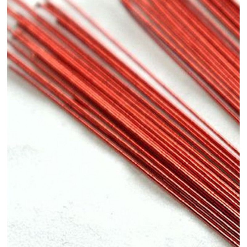 RED METALLIC - 24 GAUGE - FLORIST WIRE / FLOWER WIRES