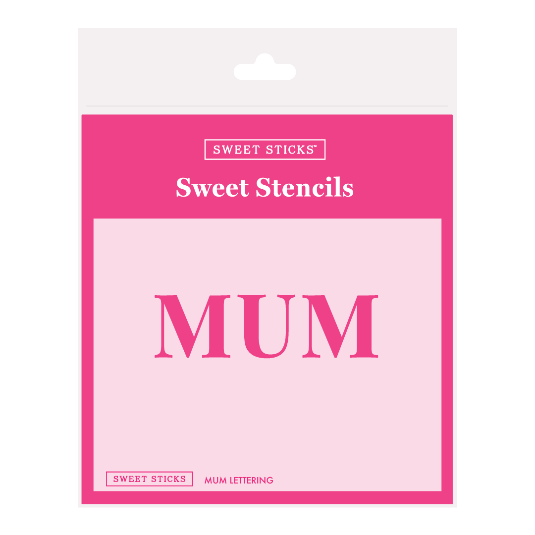 Mum Lettering Stencil by Sweet Sticks