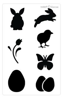 Easter Symbols Stencil