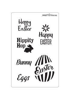 Easter Words Stencil