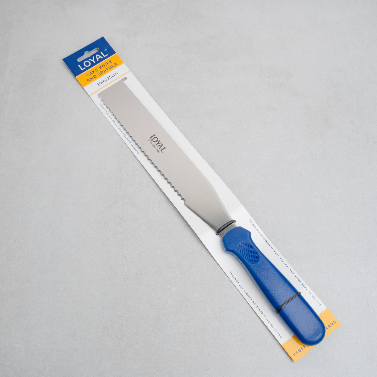 LOYAL STRAIGHT SERRATED KNIFE/ SPATULA 10in/25cm