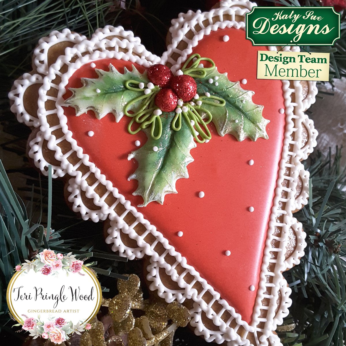 Holly & Mistletoe Mould - Katy Sue Mould