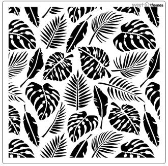 Tropical Palm Leaf Cookie Stencil