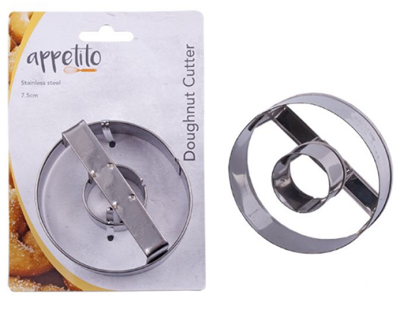 APPETITO S/S DOUGHNUT CUTTER 7.5CM