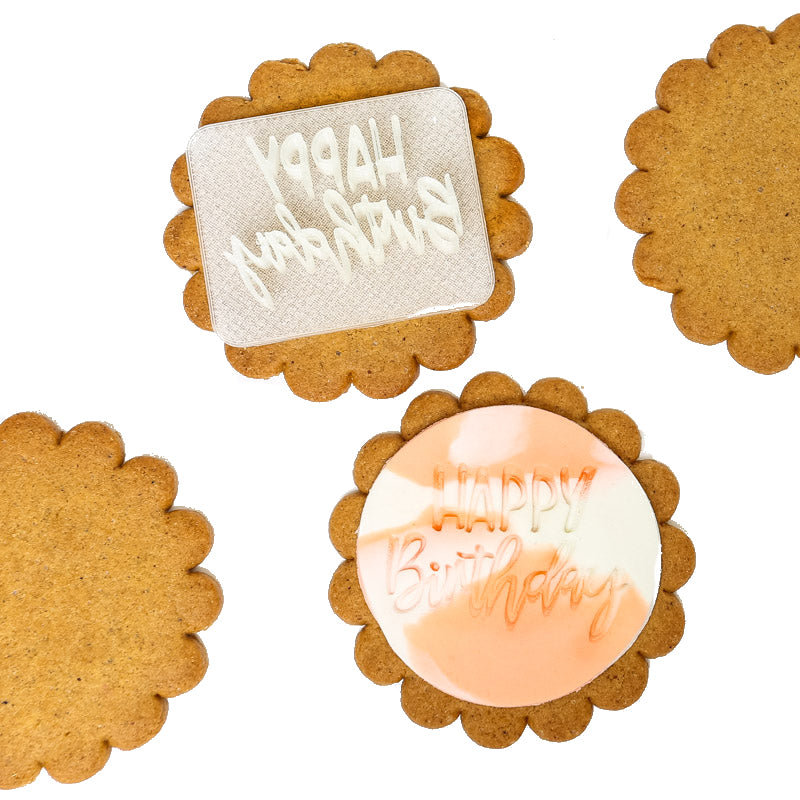 HAPPY BIRTHDAY FONDANT EMBOSSER STAMP