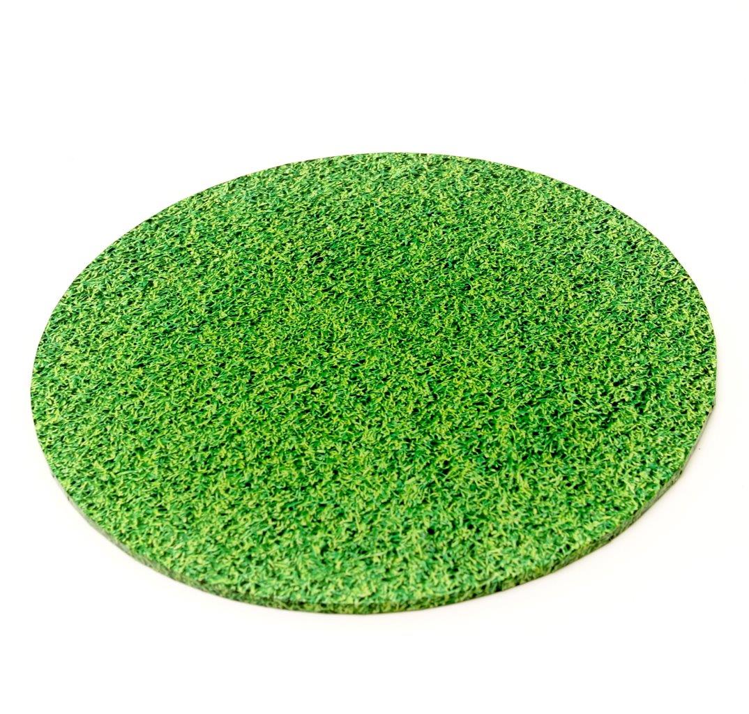 14" Round Printed Masonite Cake Board - Grass - UCG