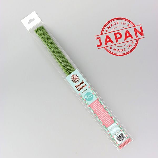 GREEN FLORAL WIRES - 22 GAUGE - 50PK