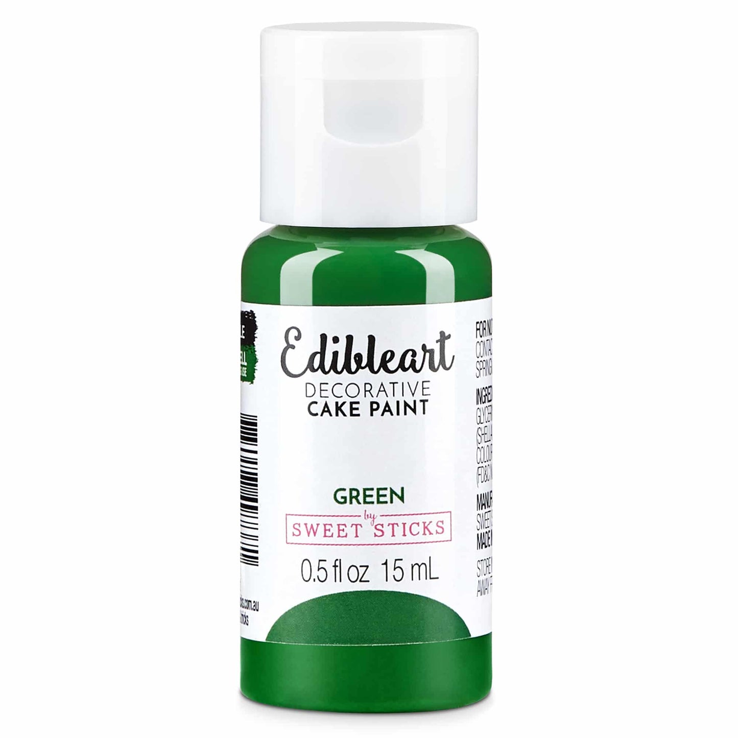 Green Sweet Sticks Edible Art Decorative Paint 15ml