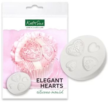 Elegant Hearts Silicone Mould - Katy Sue Mould
