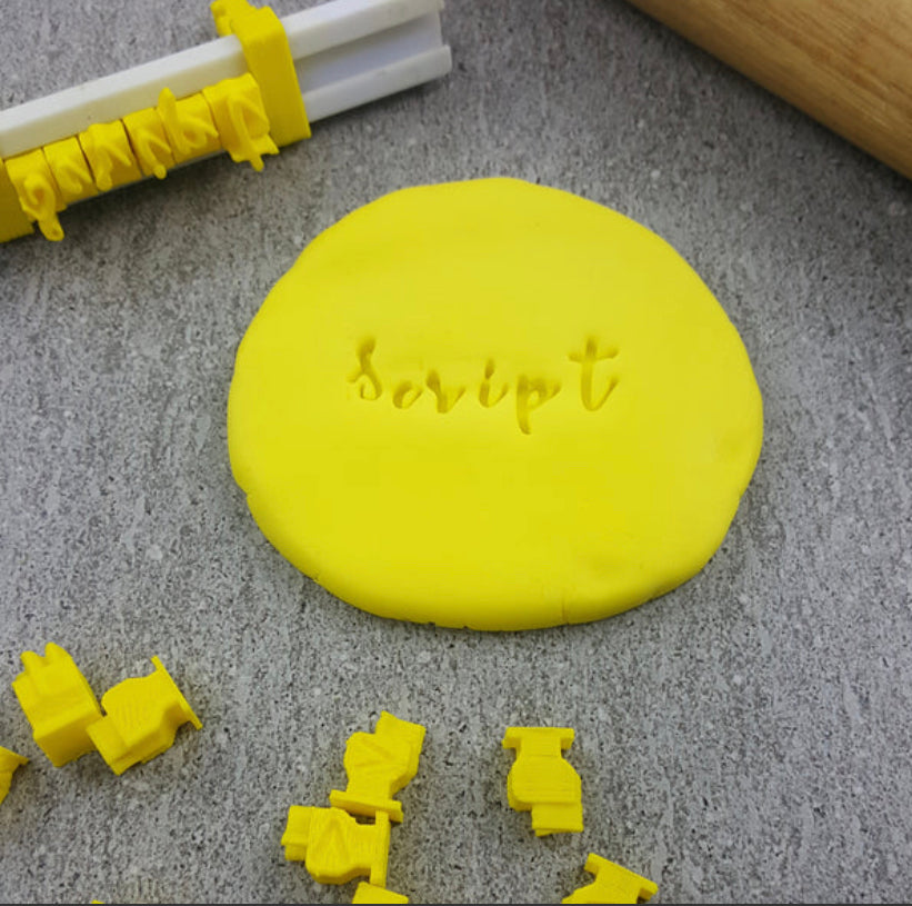 V2 Script Stamps Lower Case Letters Stamps - Custom Cookie Cutters