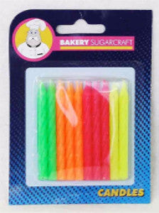 Neon Spiral Candles - Small