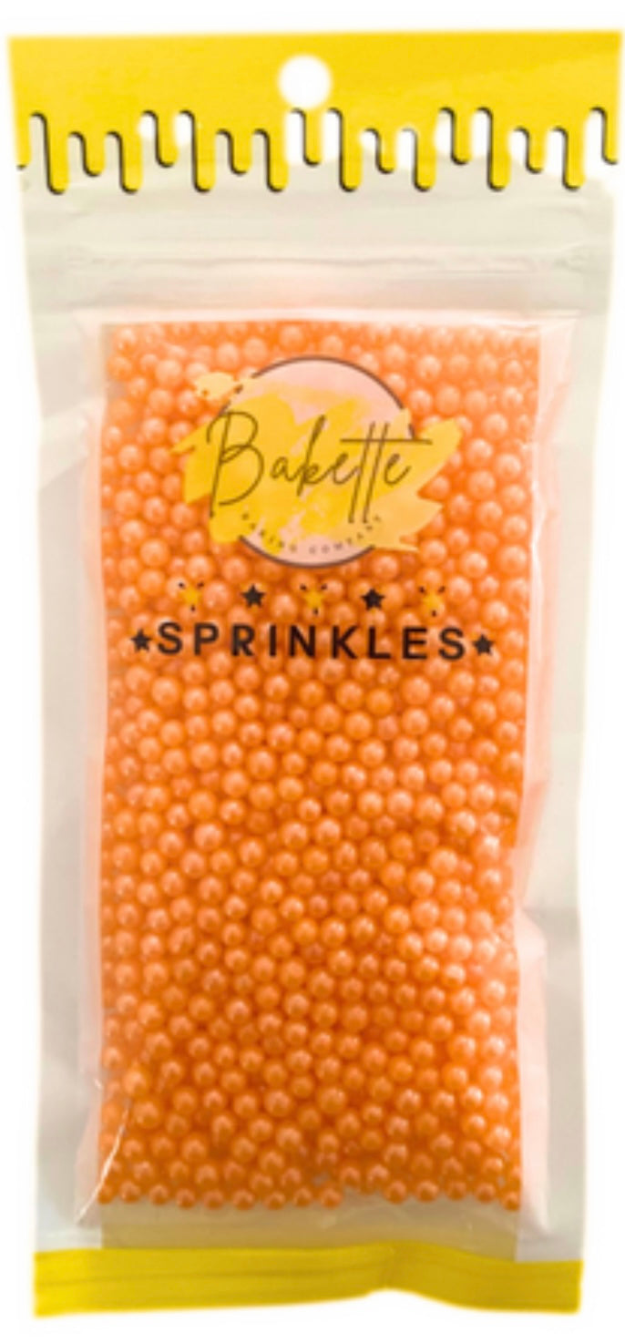 Pearly Orange Sugar Pearls 50g
