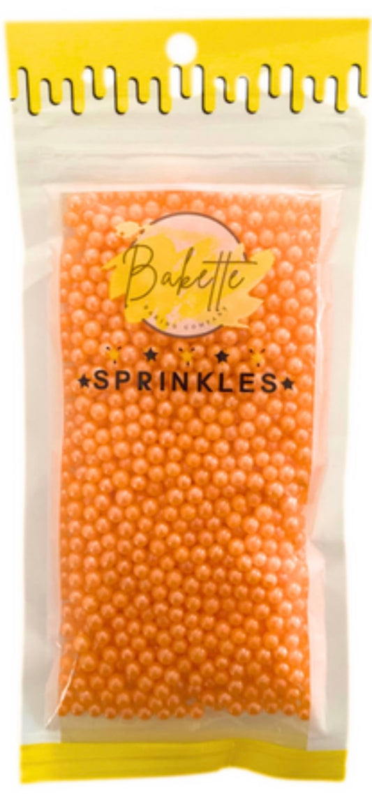 Pearly Orange Sugar Pearls 50g
