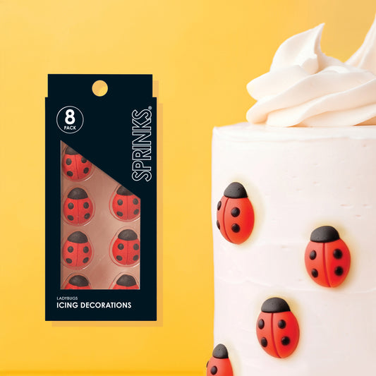 SPRINKS ICING DECORATIONS - LADYBUGS (10 PIECES)