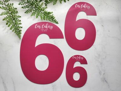 Cas' Cakery Mini Size Number Template 6 or 9