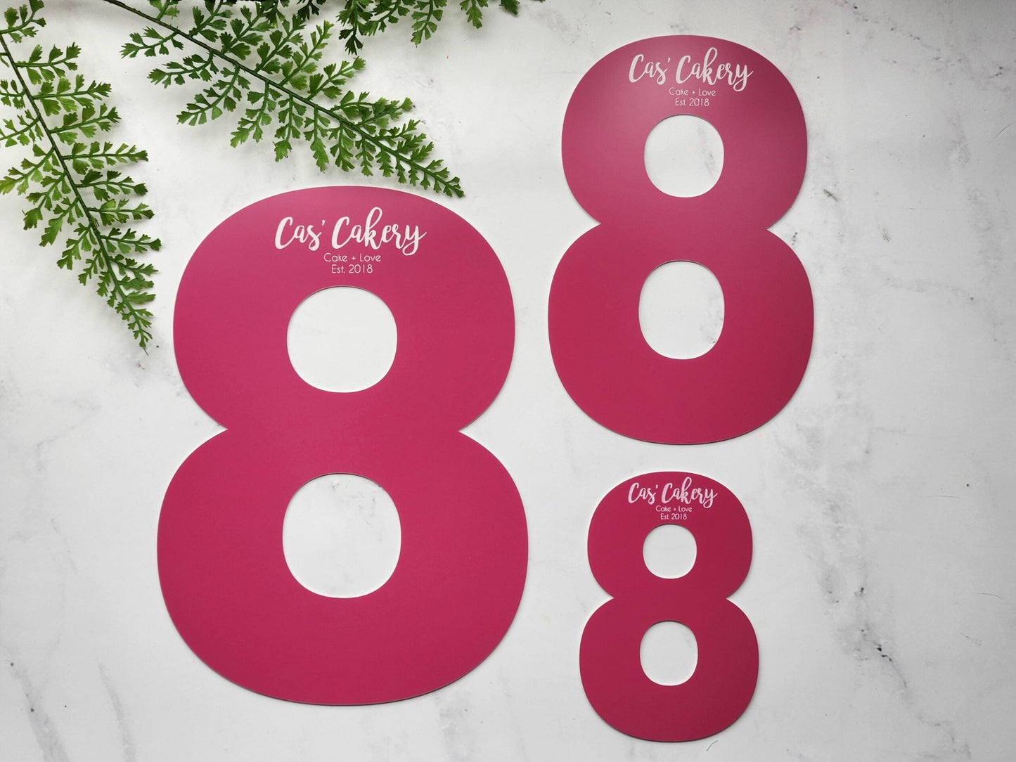 Cas' Cakery Mini Size Number Template 8