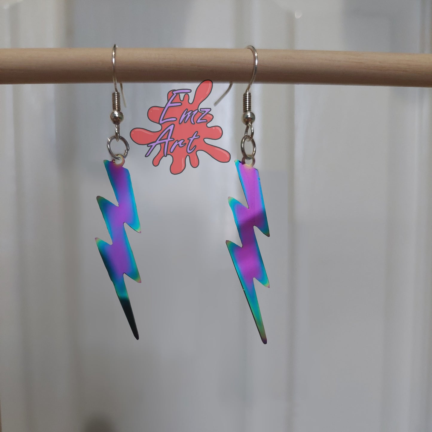 Multi-coloured Lighting Drop Earrings - EmzArt