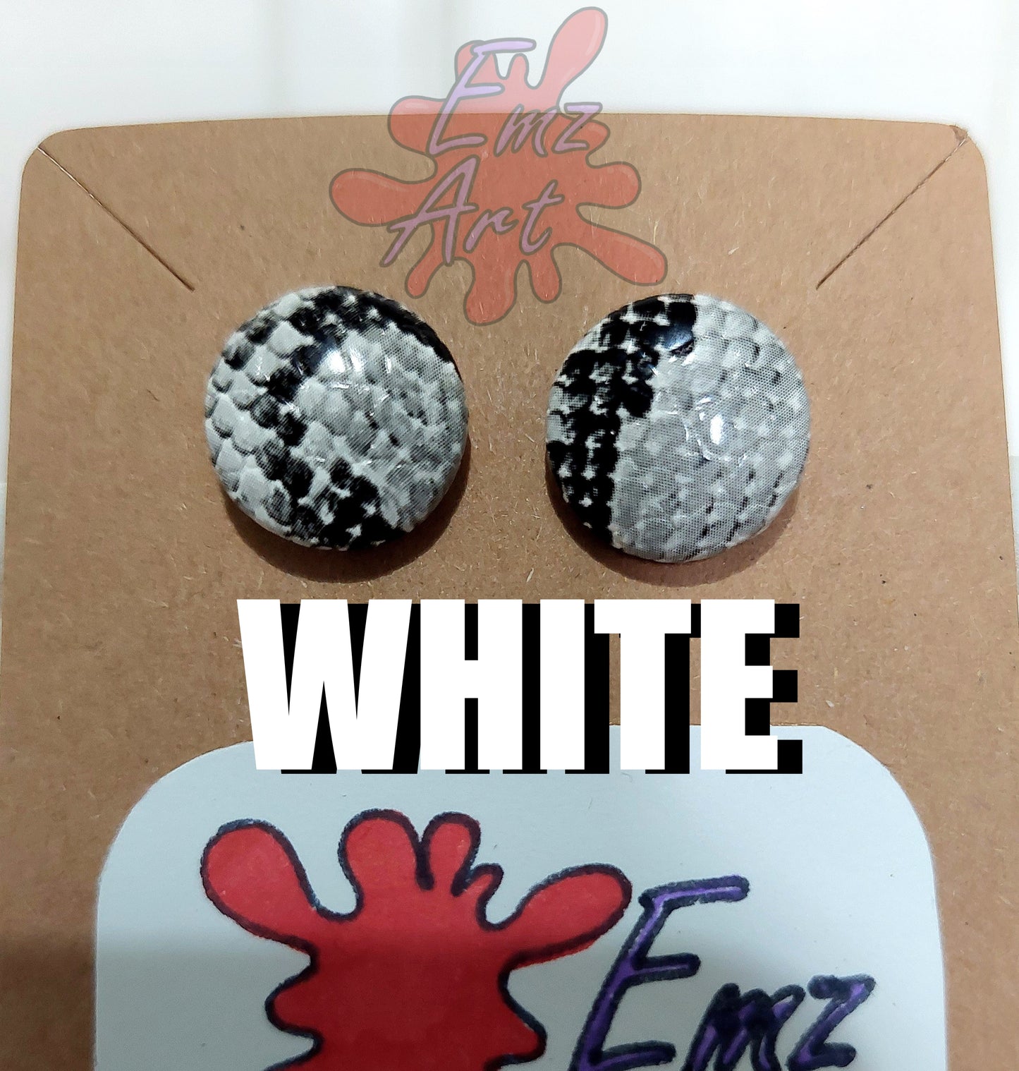 Pick Your Colour - Snake Stud Earrings - Emz Art