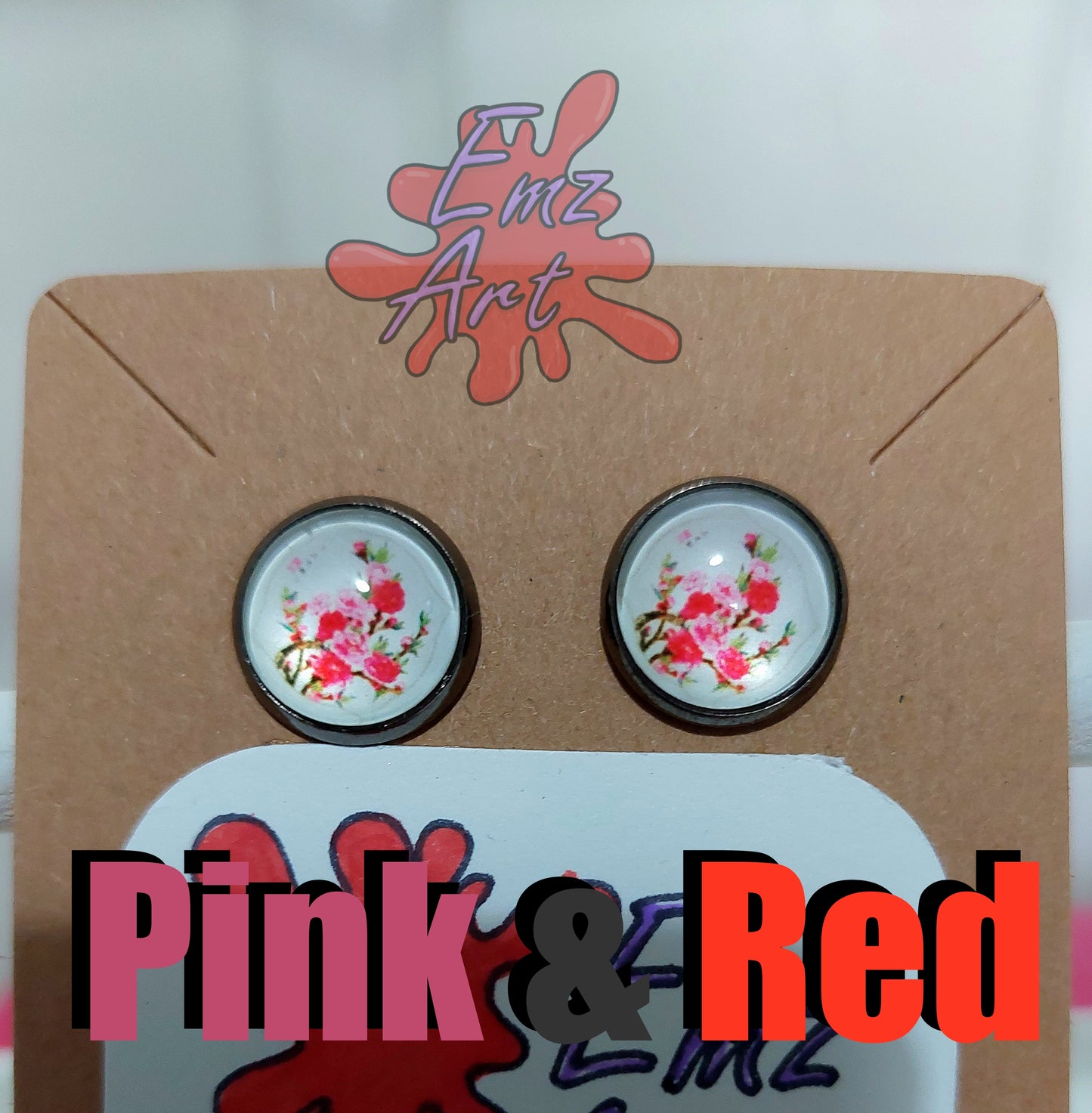 Pick Your Colour & Design - Flower Studs - Emz Art