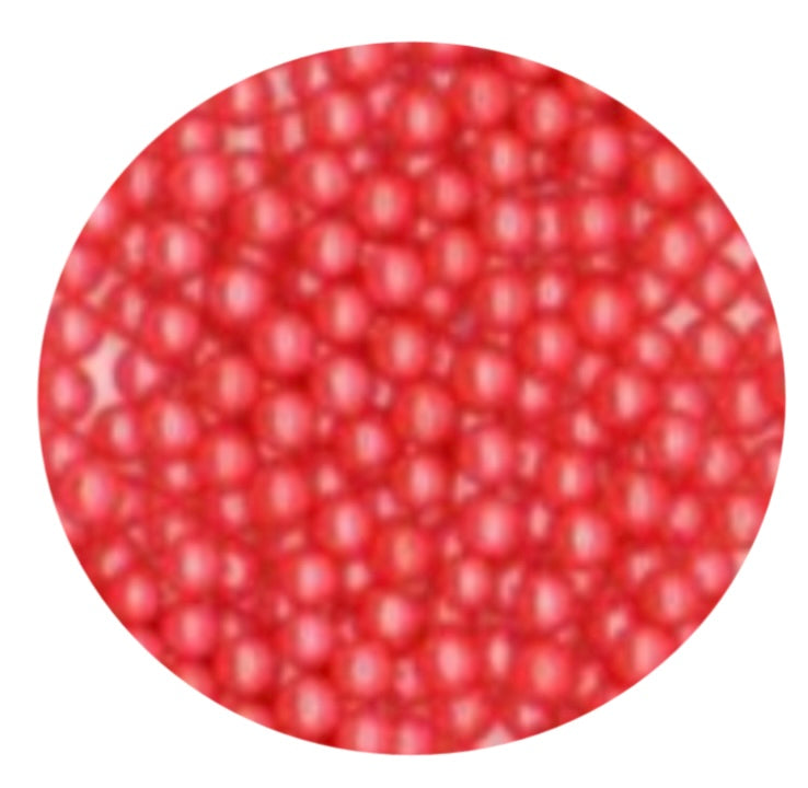 Pearly Red Sugar Pearls 50g