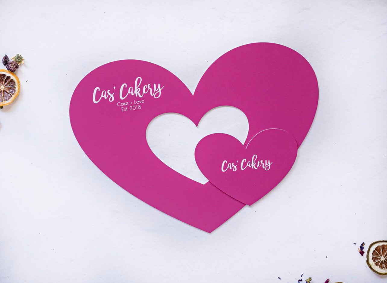 Cas' Cakery Mini Size Template - Heart